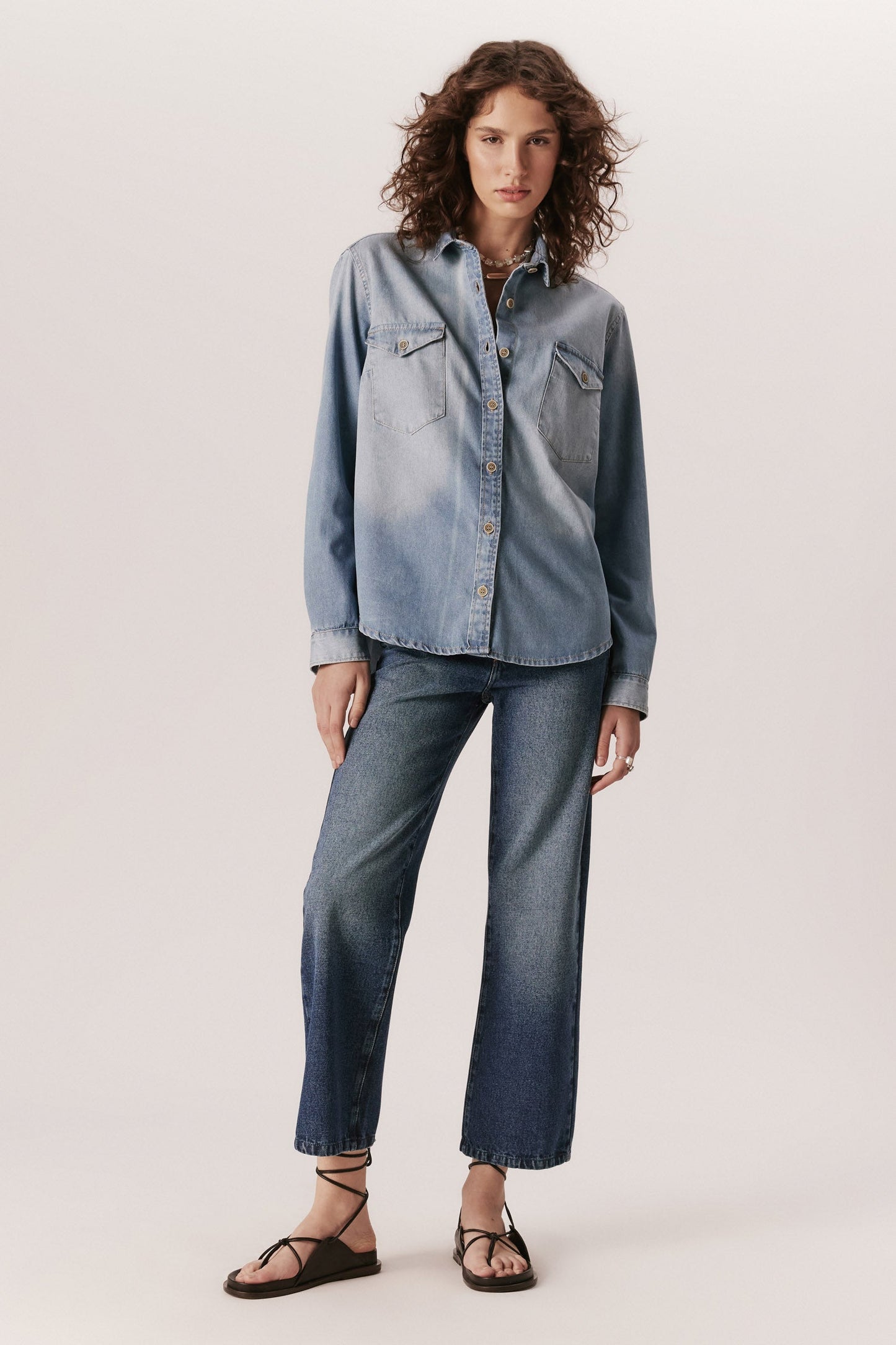 Calca Andrea Marques Jeans Reta - 36 - Calça - ANDREA MARQUES Loja de moda feminina com roupa, acessórios