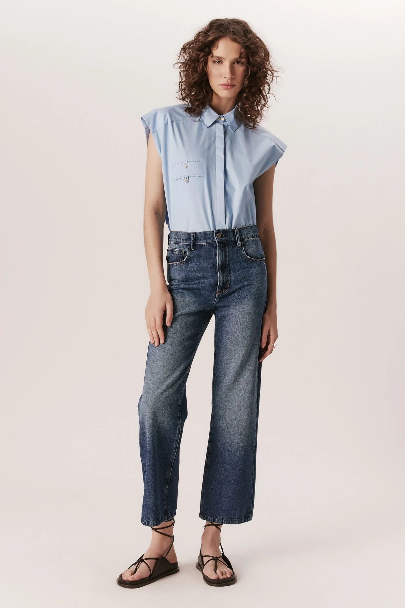 Calca Andrea Marques Jeans Reta - 36 - Calça - ANDREA MARQUES Loja de moda feminina com roupa, acessórios