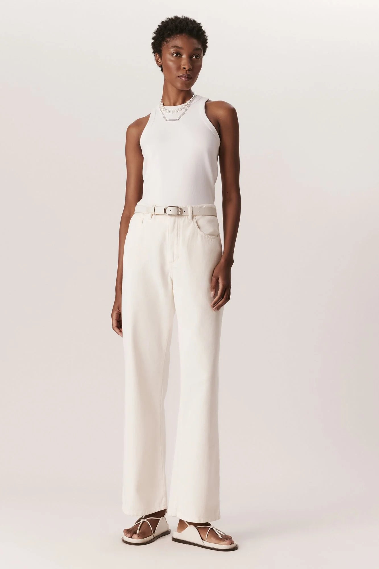 Calca Andrea Marques Sarja Off - 36 - Calça - ANDREA MARQUES Loja de moda feminina com roupa, acessórios