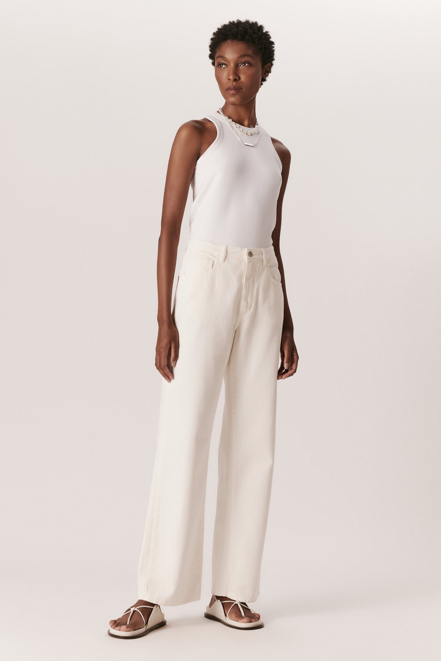 Calca Andrea Marques Sarja Off - 36 - Calça - ANDREA MARQUES Loja de moda feminina com roupa, acessórios