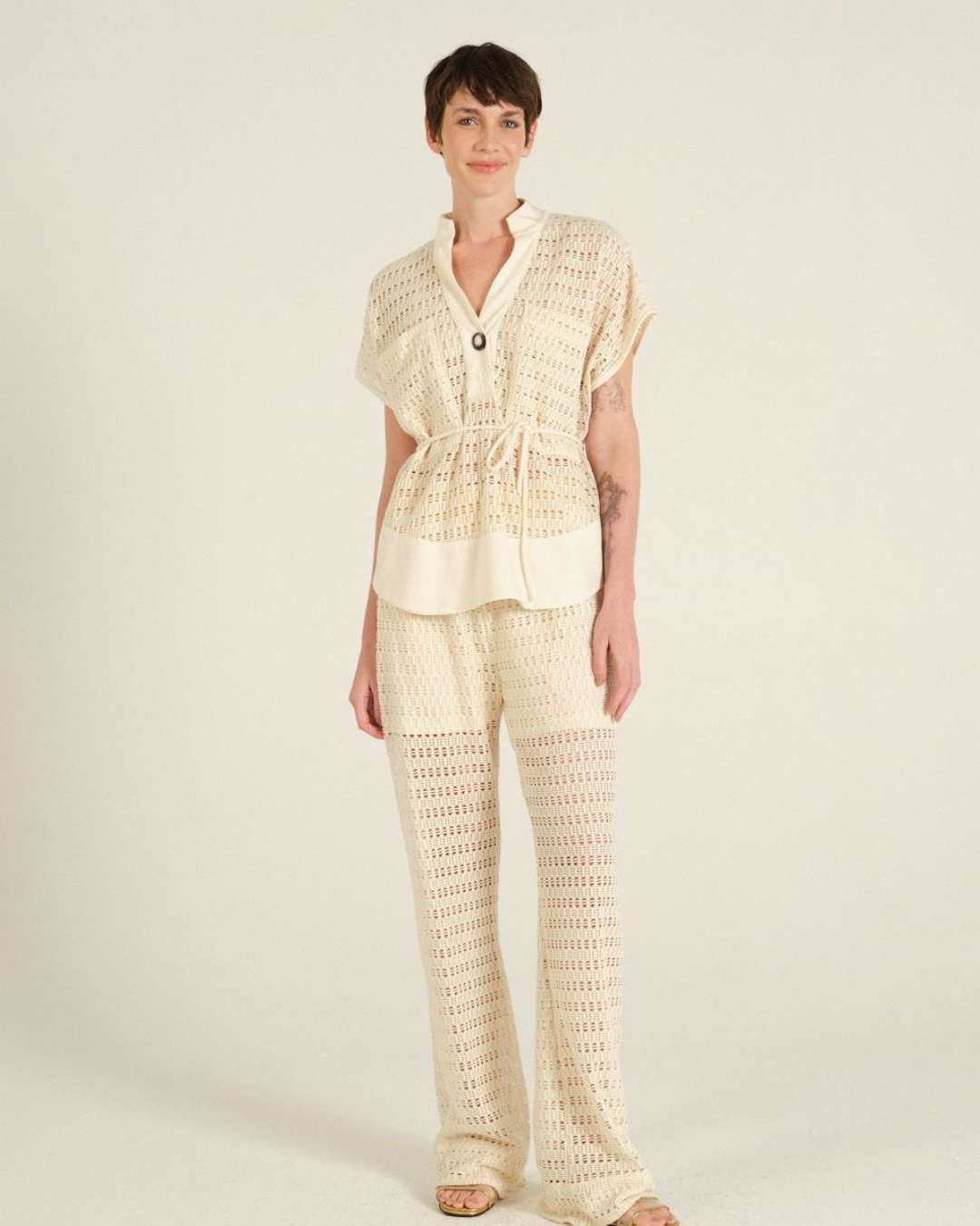 Calca Cache Luna Barbante - 36 - Calça - CACHÉ Loja de moda feminina com roupa, acessórios