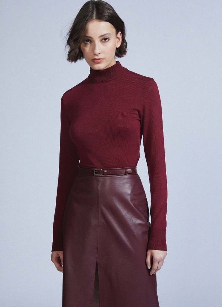 Blusa Tricot COVEN Gola Alta - PP - Caramelo - COVEN Loja de moda feminina com roupa, acessórios