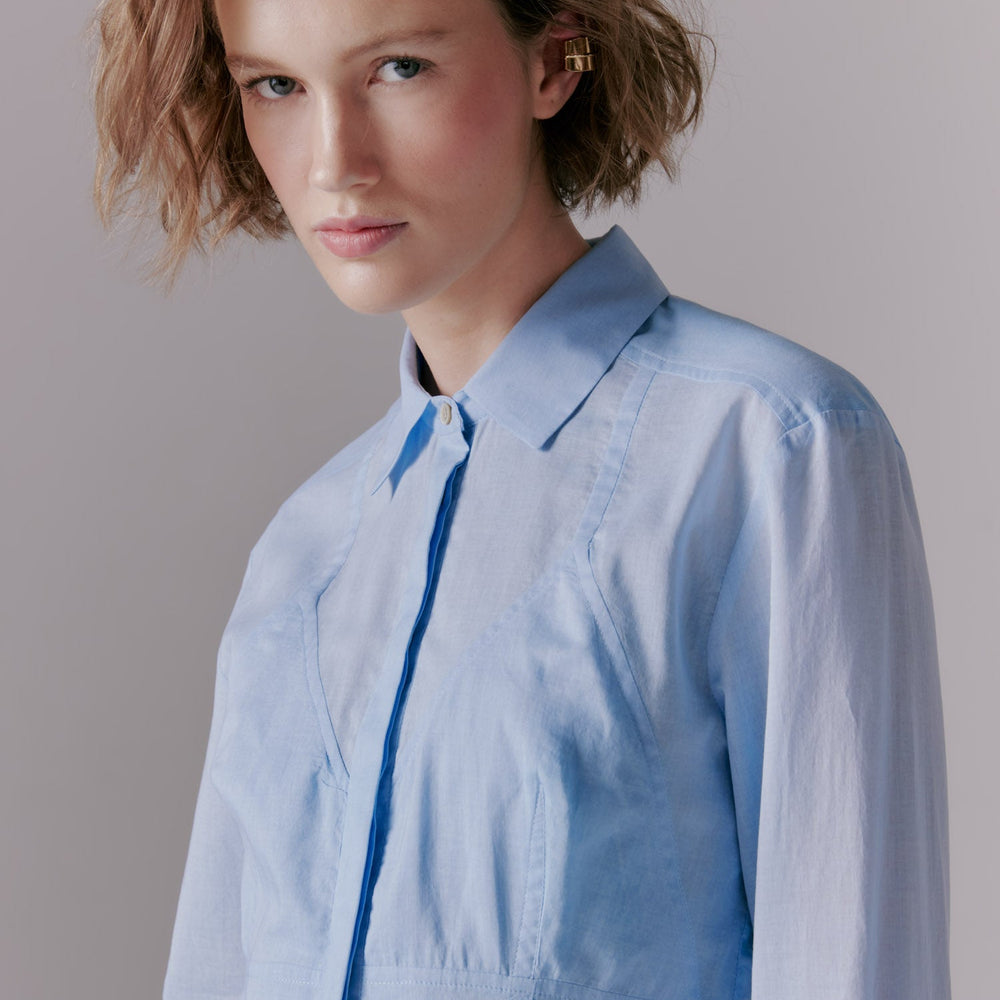 Camisa Andrea Marques Azul - 36 - Camisa - ANDREA MARQUES Loja de moda feminina com roupa, acessórios
