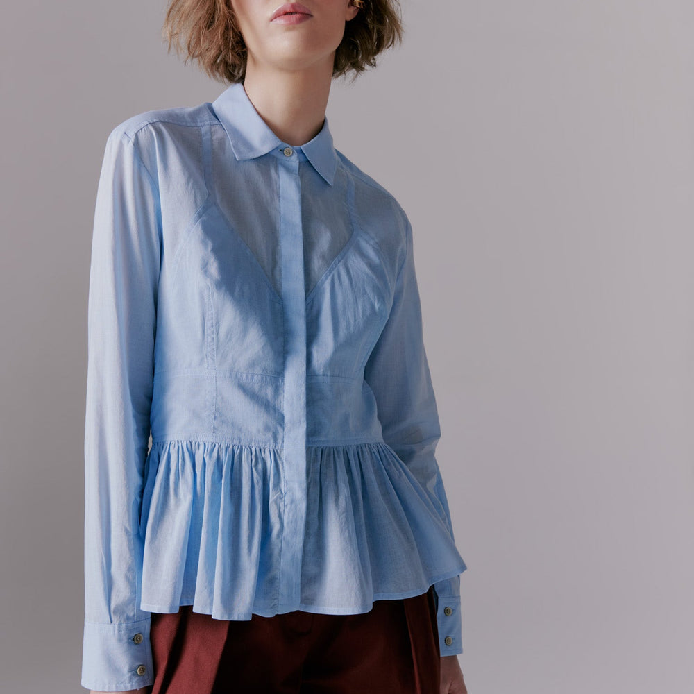 Camisa Andrea Marques Azul - 36 - Camisa - ANDREA MARQUES Loja de moda feminina com roupa, acessórios