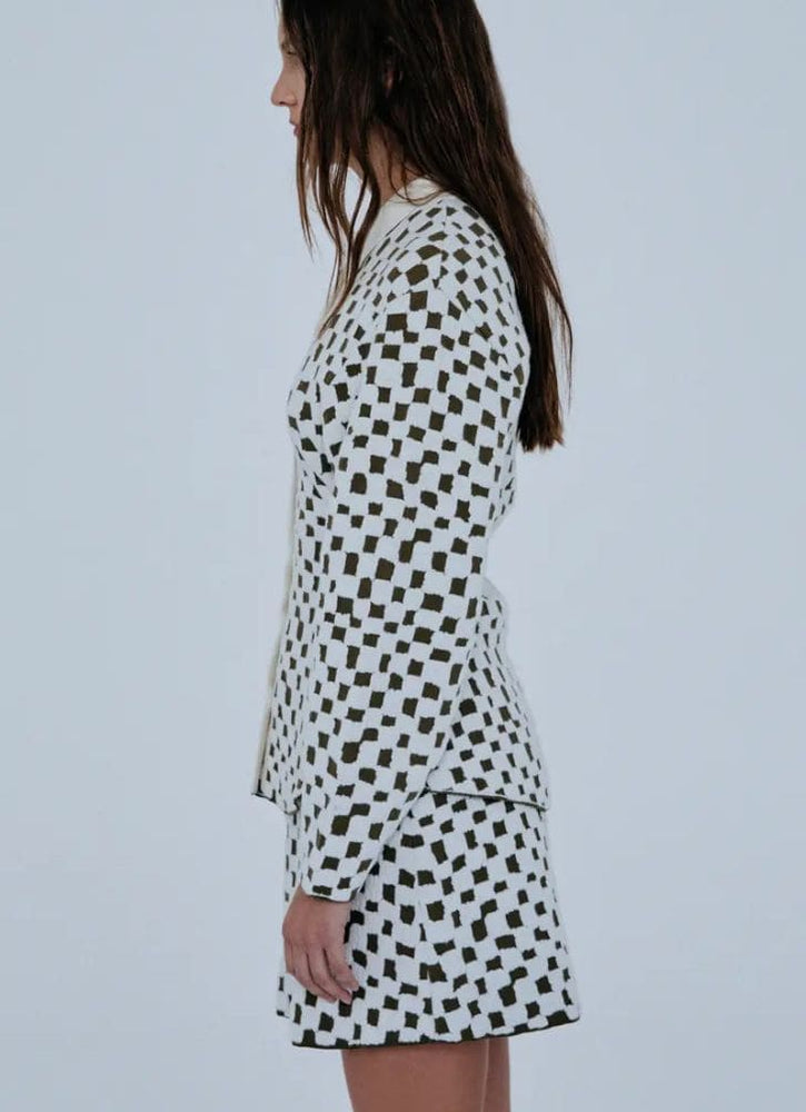 Saia Coven Xadrez Tricot - PP - Saia - COVEN Loja de moda feminina com roupa, acessórios