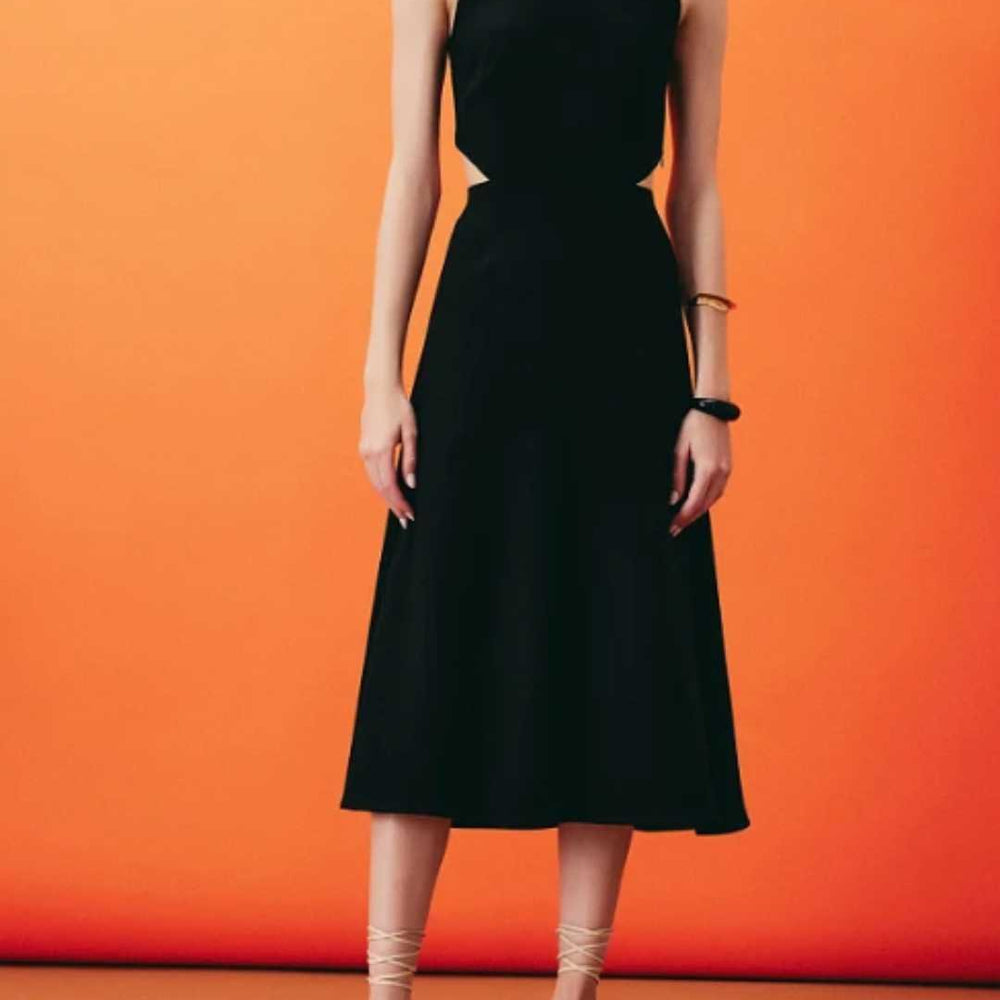Vestido Andrea Marques Fenda Preto - 36 - Vestido - ANDREA MARQUES Loja de moda feminina com roupa, acessórios