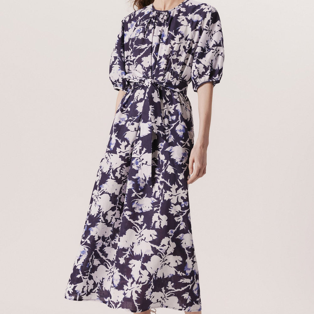 Vestido Andrea Marques Floral Indigo - 36 - Vestido - ANDREA MARQUES Loja de moda feminina com roupa, acessórios
