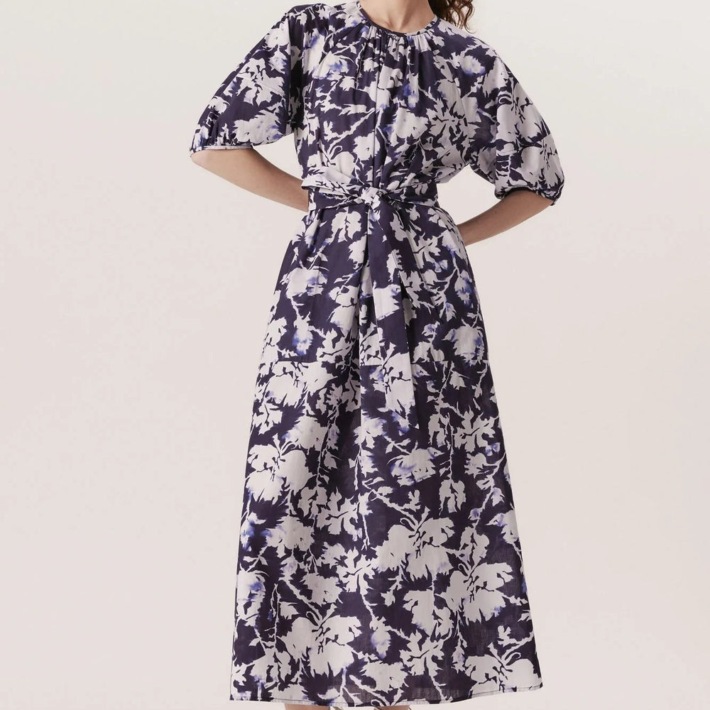 Vestido Andrea Marques Floral Indigo - 36 - Vestido - ANDREA MARQUES Loja de moda feminina com roupa, acessórios