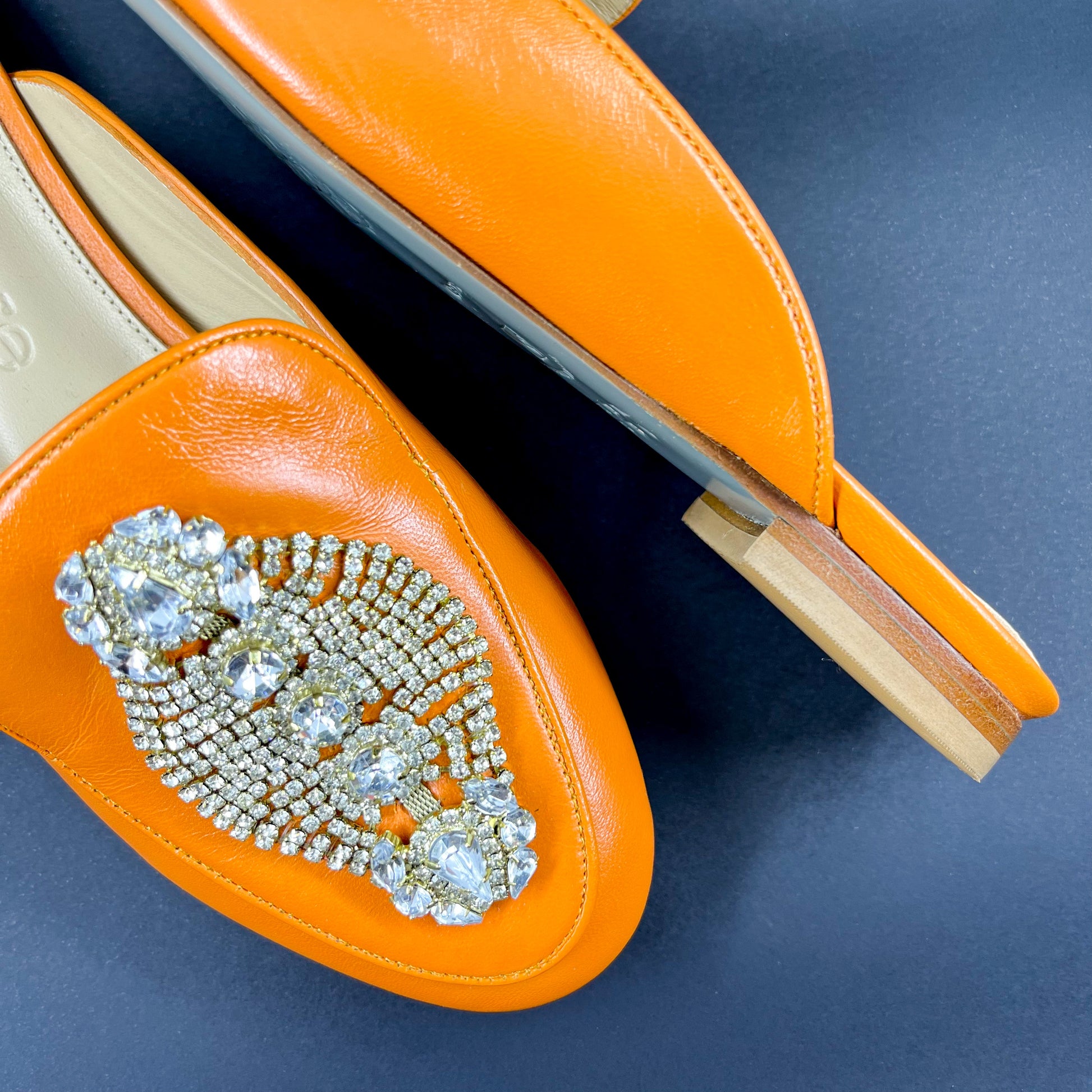 Mule Cavage Orange - Salammbô Boutique