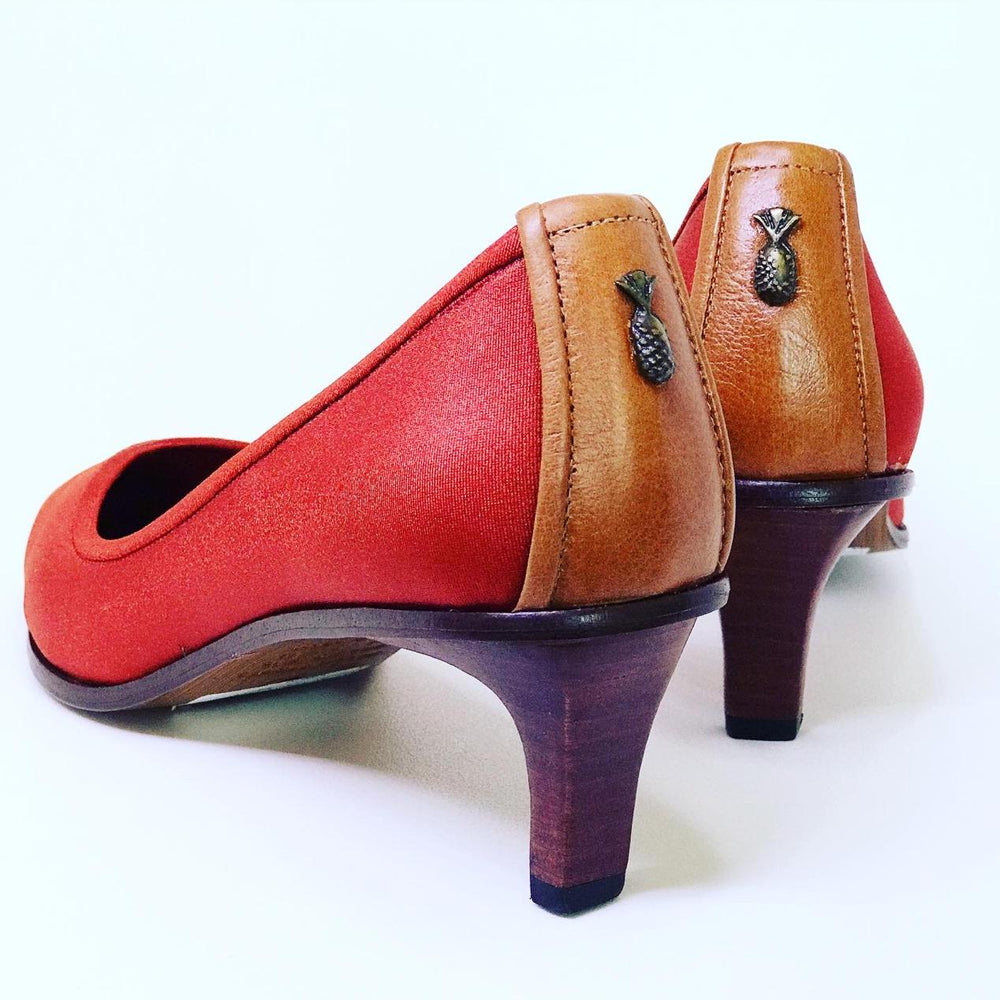 Scarpin Paula Ferber Lycra Vinho - 34 - Scarpin - Salammbô Boutique Loja de moda feminina com roupa, acessórios